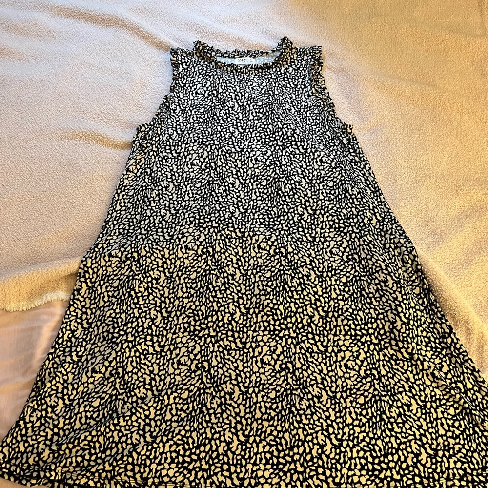 Maurices Black and White Sleeveless Dress